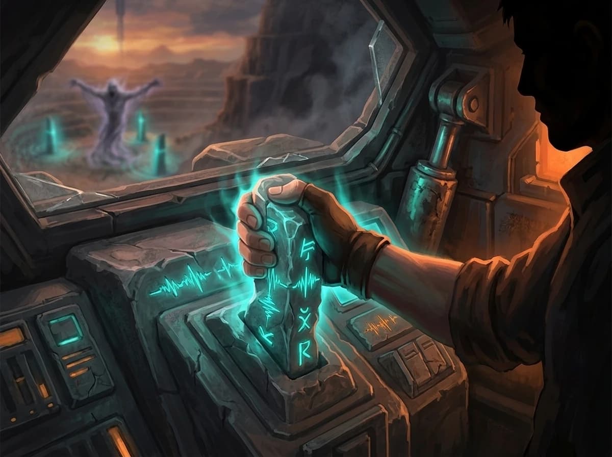 Orca's hand closing on the discharge lever. The easy way out, within reach.