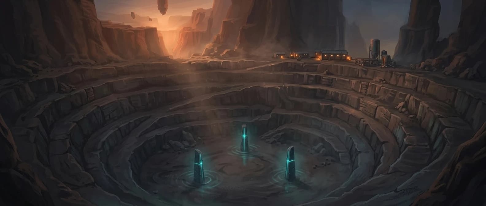The quarry, for the length of one breath, not singing.