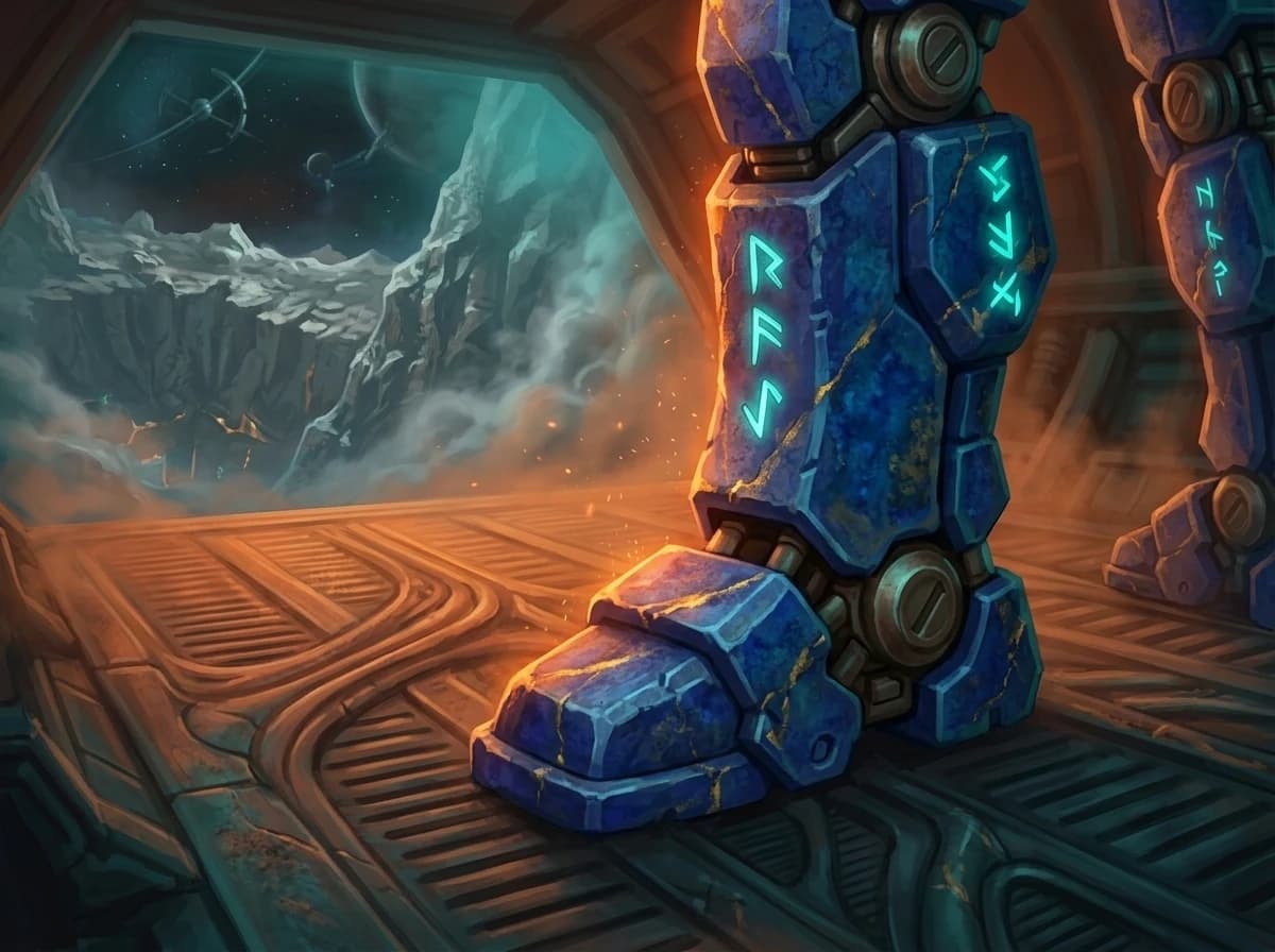 Orca's foot, planted, not shifting.