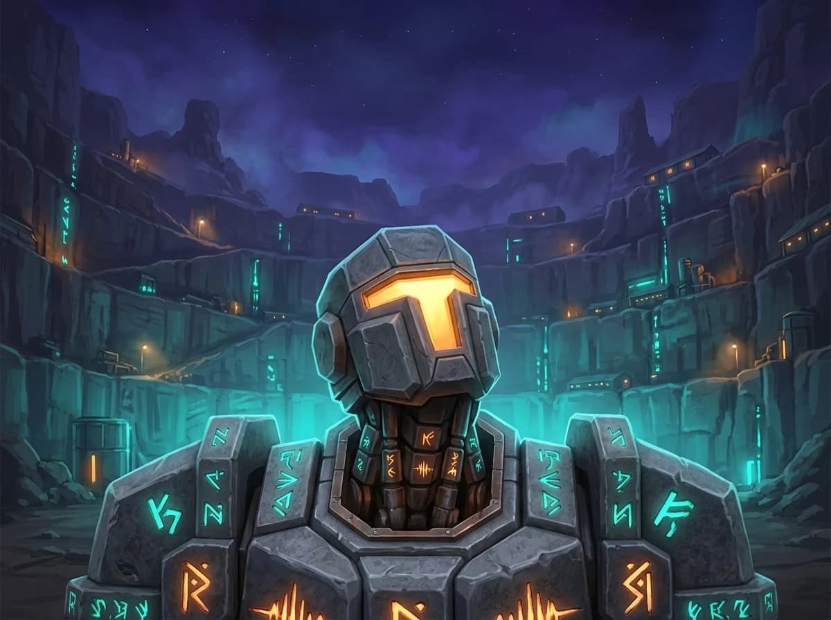 Monolyth's head comes up toward the sound.