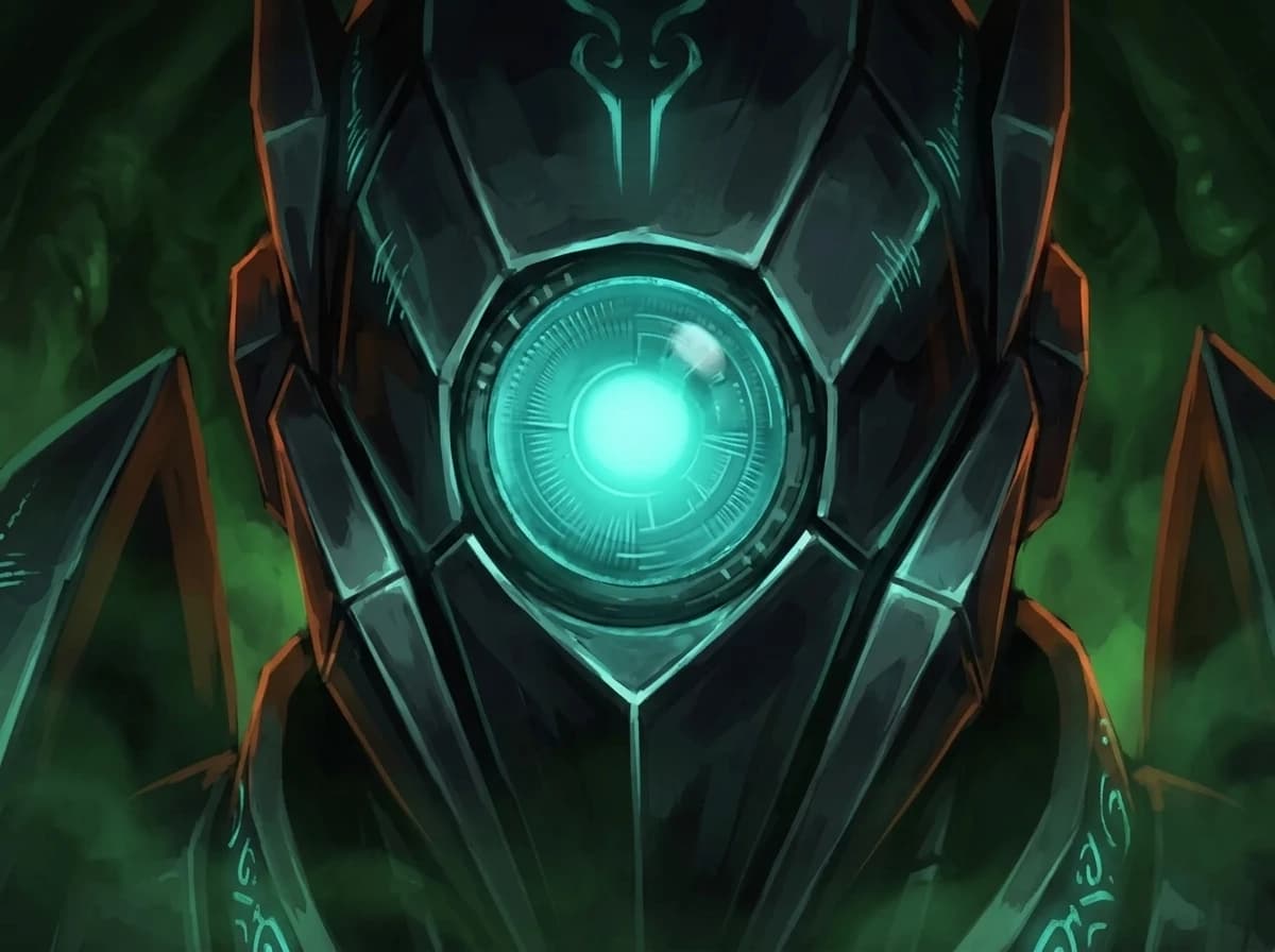 Back in the shell. The eye, and the thing it has just understood.