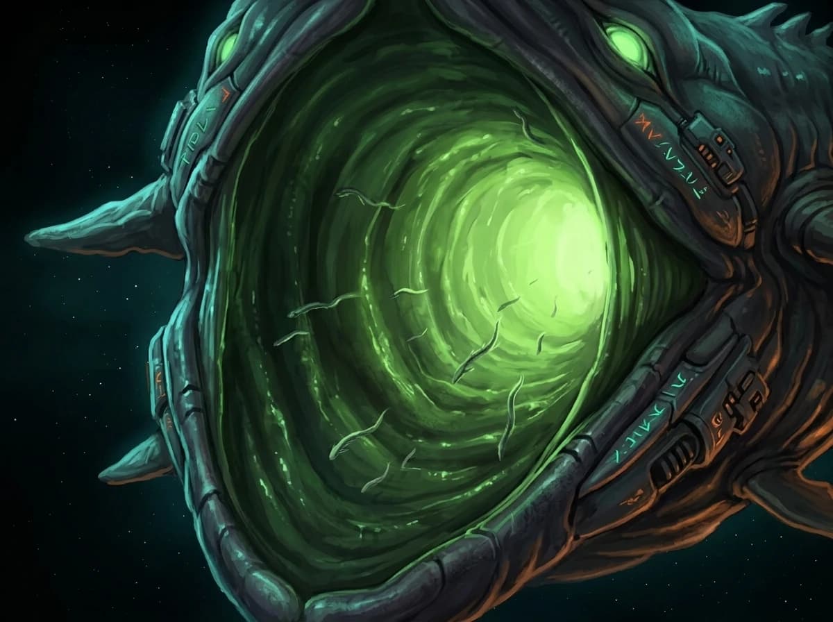The Gulper's mouth, close.